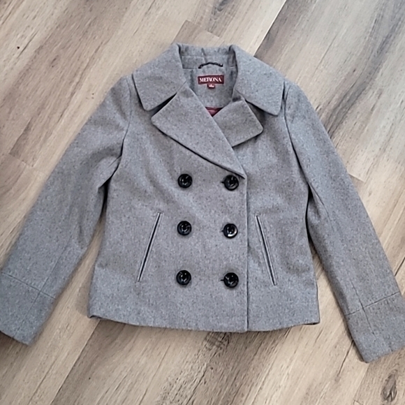 Merona Wool Button Front Peacoat Grey Small - Picture 1 of 4